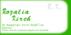 rozalia kirch business card